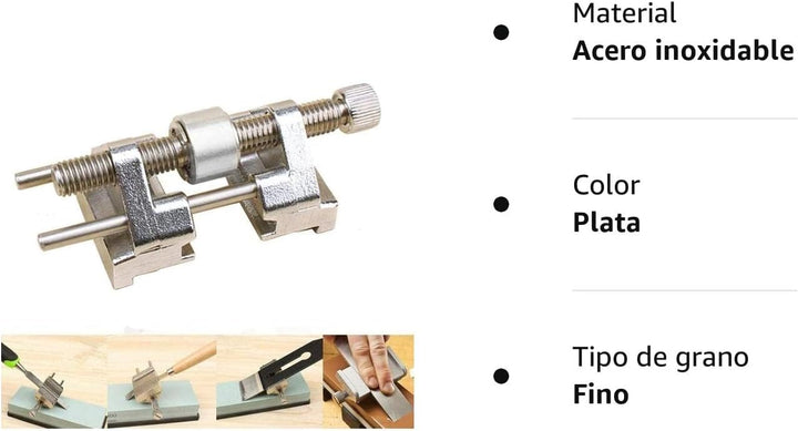 Powertool Kantenschärfer, Winkelschärfer, Klemmwinkel, Honführung mit Edelstahl-Rolle für Holzmeisse