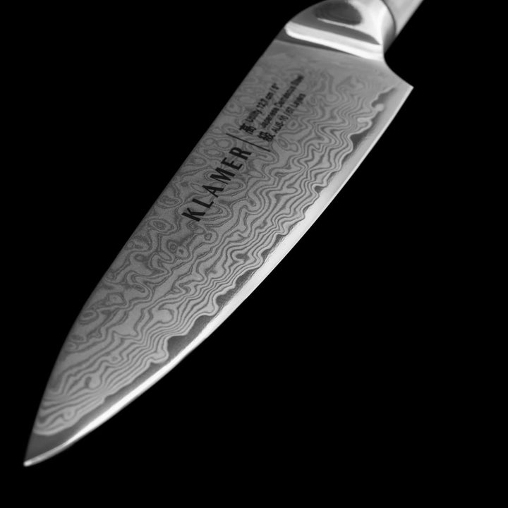 KLAMER Premium Damastmesser echter japanischer Stahl (3er Messerset) 3er Premium Damast Messerset Se