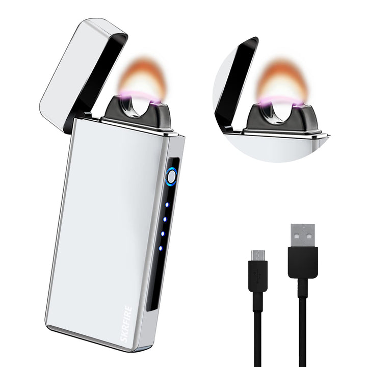 SKRFIRE Electric Lighter Windproof, Pulsed Flame Electric Lighter Plasma-Flame Arc Lighter Rechargea