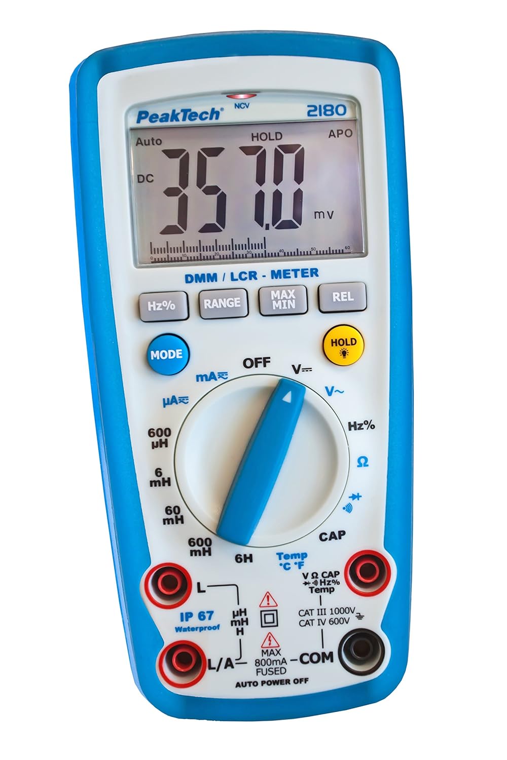 PeakTech 2180 – Digitales Multimeter mit LCR-Meter - CAT III 1000 V & Peak Tech P 8200 – Messzubehör