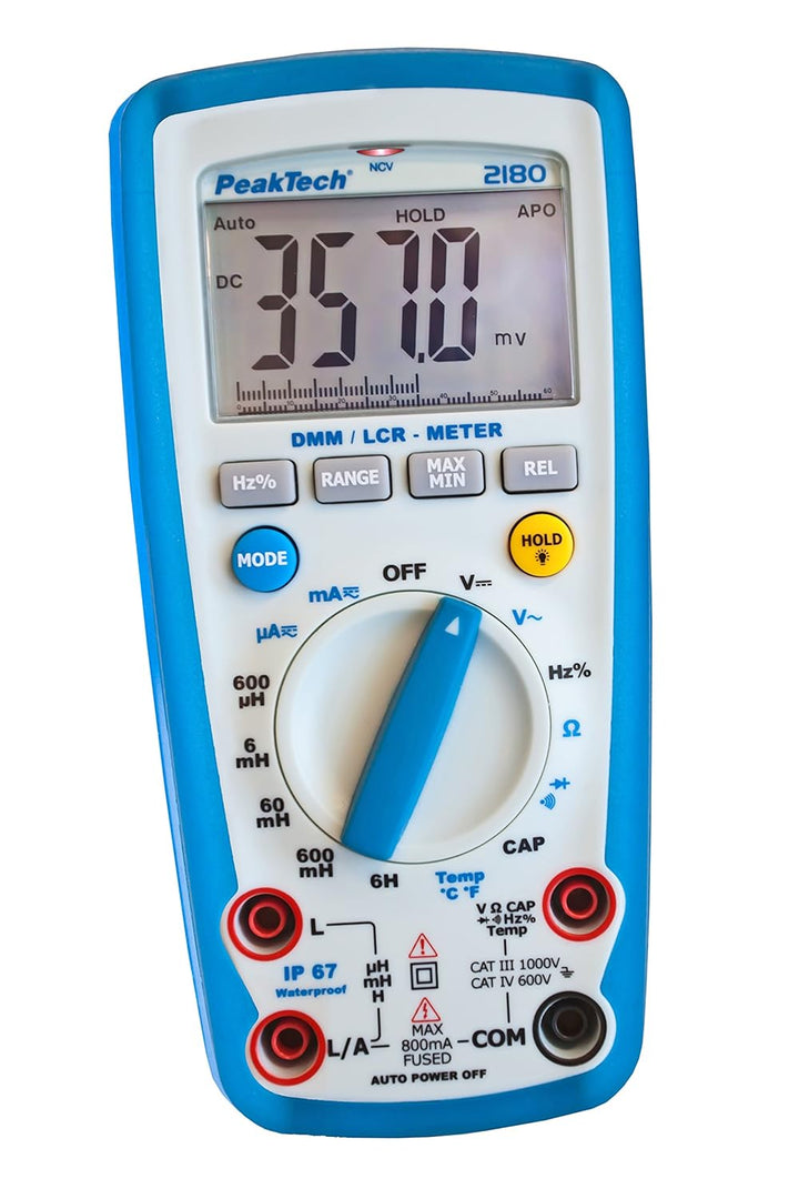 PeakTech 2180 – Digitales Multimeter mit LCR-Meter - CAT III 1000 V & Peak Tech P 8200 – Messzubehör