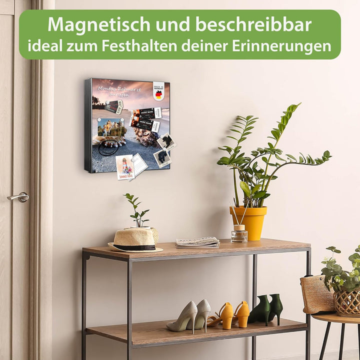 banjado Grosser Schlüsselkasten Glas - Schlüsselbox 30x30cm mit 50 Haken - Schlüsselkasten modern fü