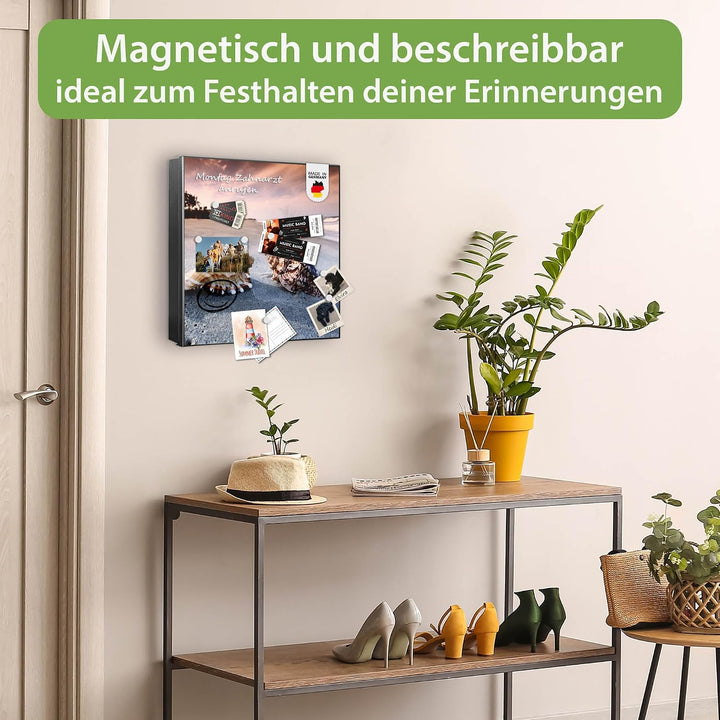 banjado Grosser Schlüsselkasten Metall - Schlüsselbox 30x30cm mit 32 Haken - Schlüsselkasten modern