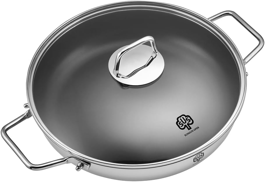 Schulte-Ufer 64056-965-28 Schmorpfanne Wega beschichtet, 28 cm, Edelstahl, 28 cm