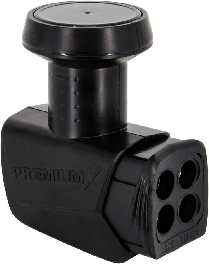 Premium X Satelliten-Komplettanlage 4 Teilnehmer 80cm Antenne Anthrazit SAT Quad LNB 4X Satelliten-R