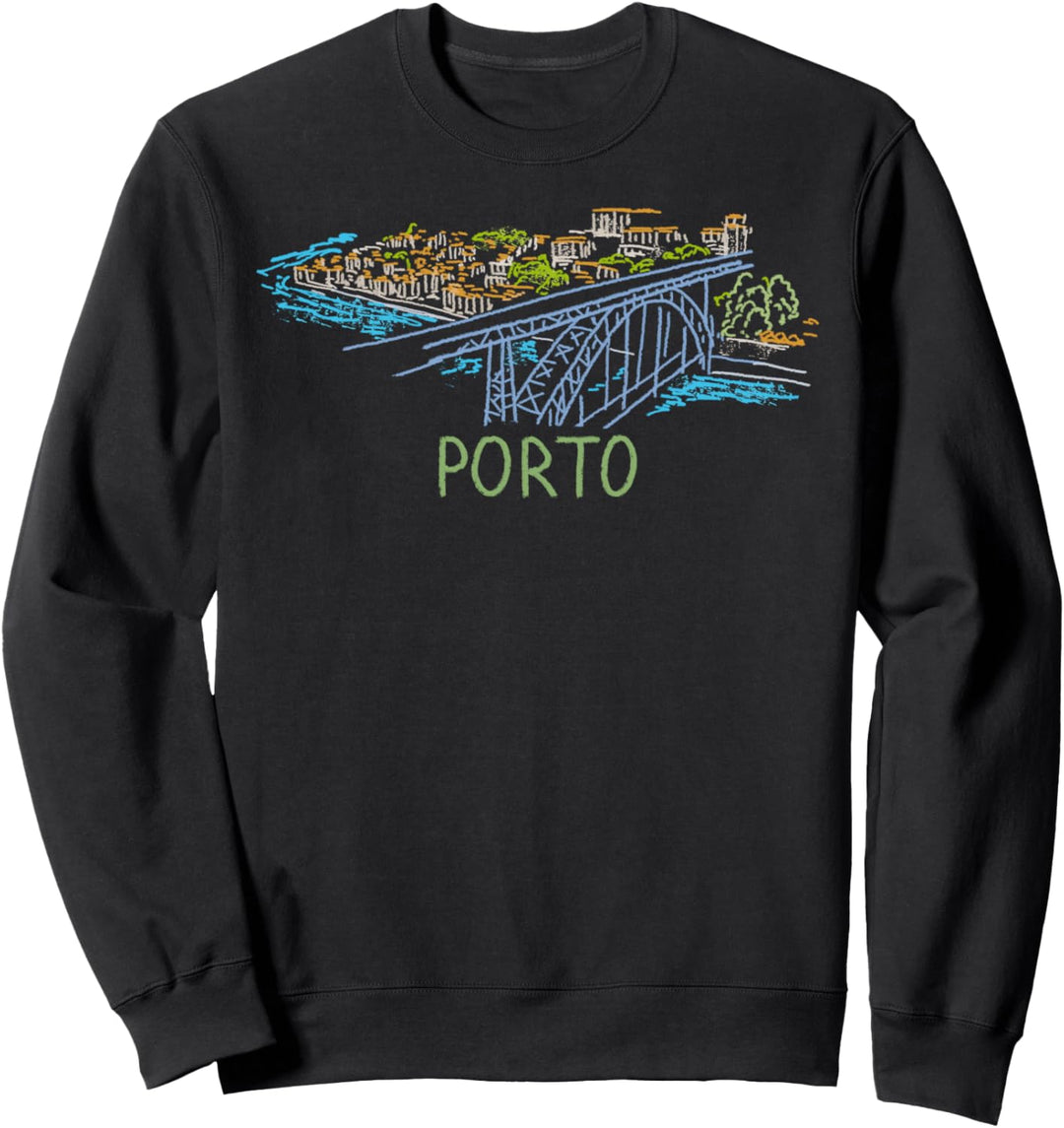 Porto Portugal Kunstgeschenk Männer Frauen Sweatshirt