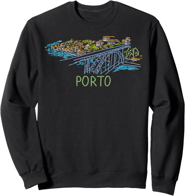 Porto Portugal Kunstgeschenk Männer Frauen Sweatshirt