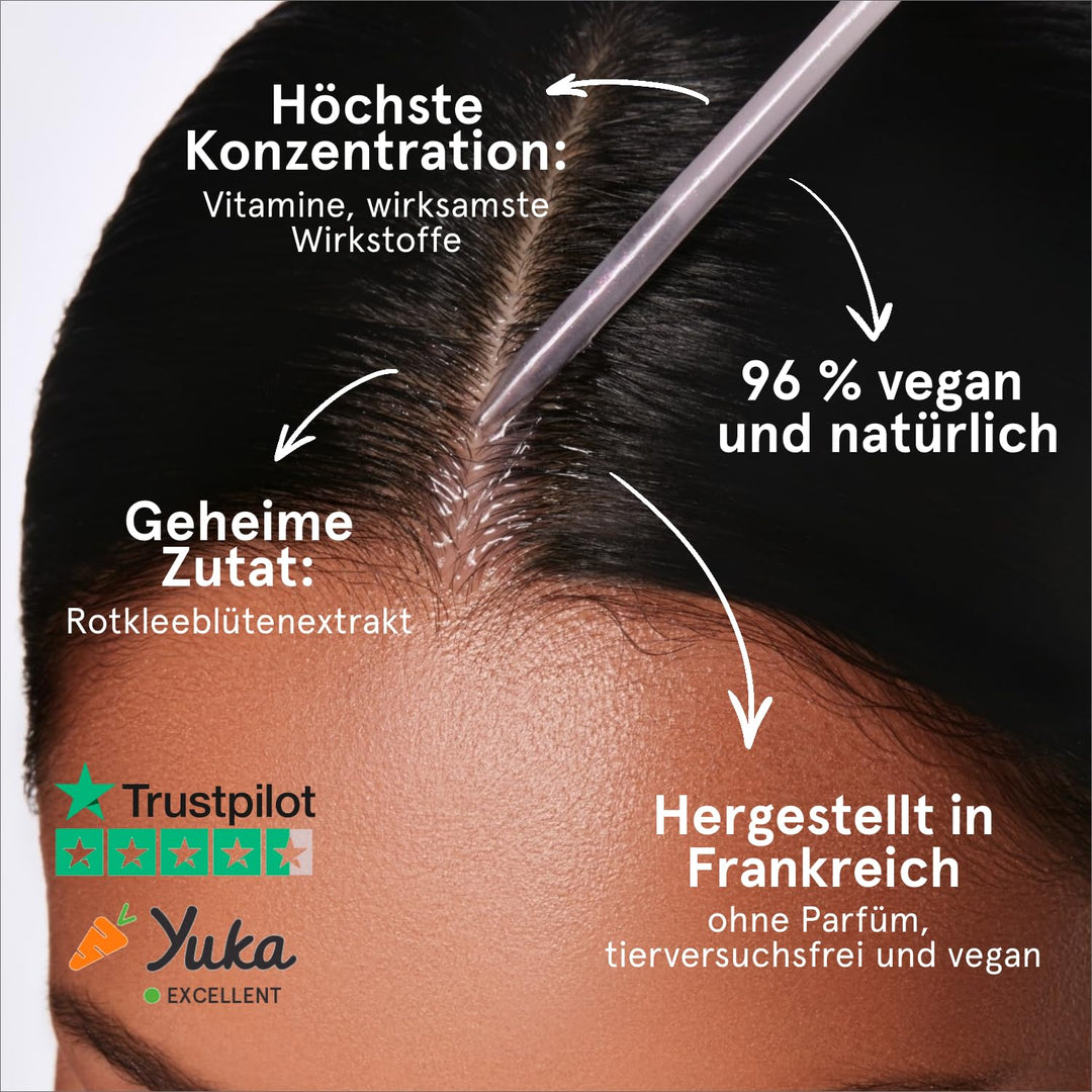 ROSEHAIR Haarwuchsserum 96% Natural von ROSEGOLD, Haarwuchsserum für +langes +starkes +schönes Haar,