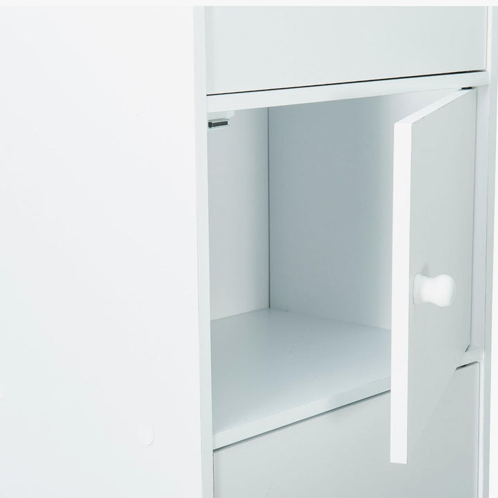 WERKA PRO Weisses Möbel mit Türen 5 Türen (133 x 40 x 29 cm) 5 Türen (133 x 40 x 29 cm) Weiss, 5 Tür
