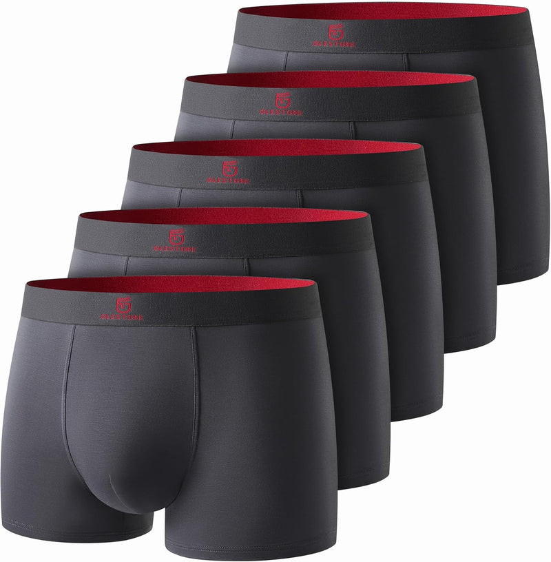 Boxershorts Herren Unterhosen Männer 5er Pack Modal Underpants, M 5dunkelgrau