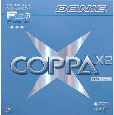 DONIC Belag Coppa X2 Platin Soft Schwarz 1,8 mm, Schwarz 1,8 mm