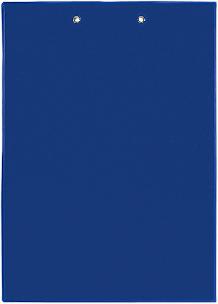 Idena 90295 - Klemmbrettmappe für DIN A4, 12 Stück, Hochformat, PVC beschichtetes Clipboard in Blau,