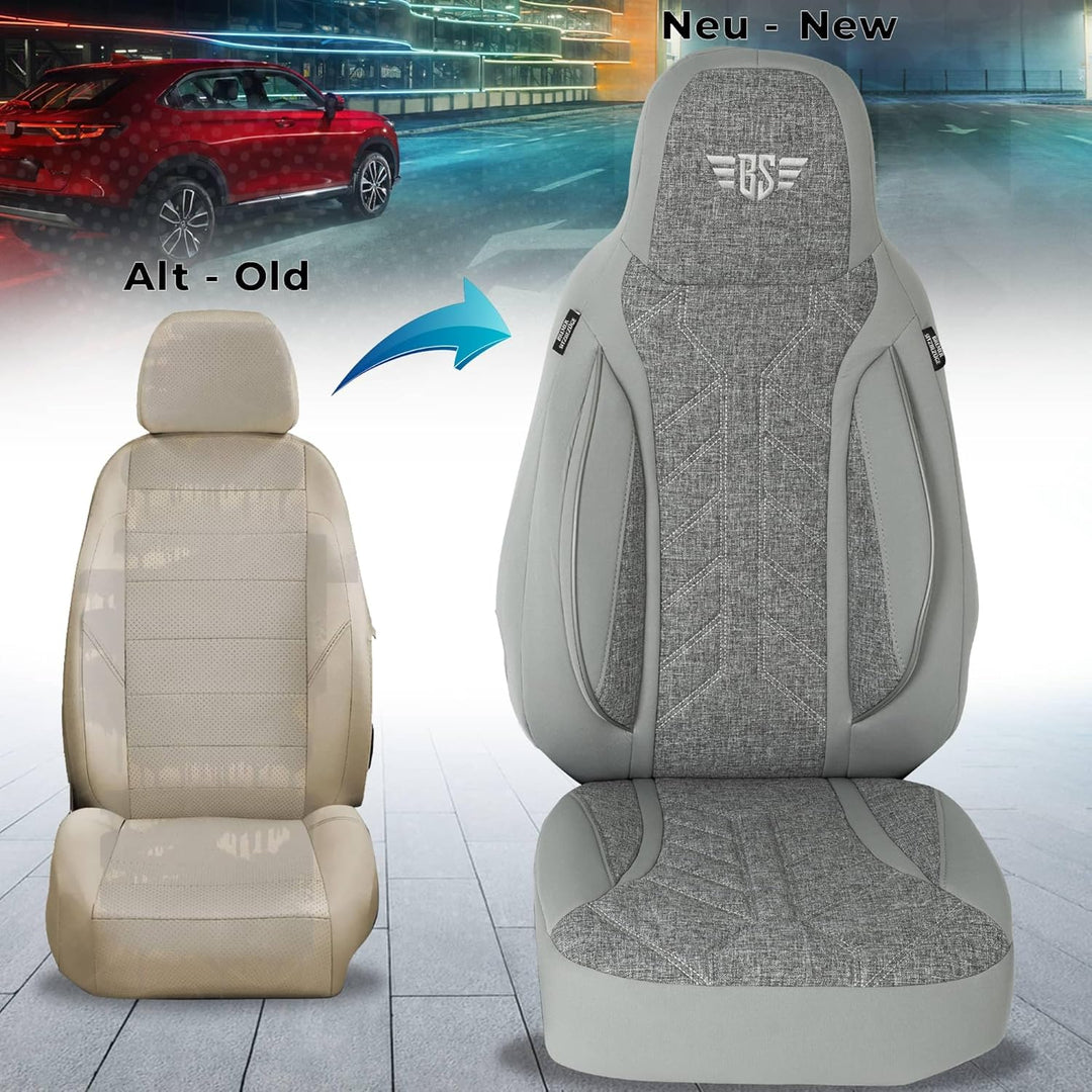 BREMER SITZBEZÜGE Mass Sitzbezüge Schonbezüge für Skoda Citigo I & II PLKT208 PLKT208 - Grau Citigo