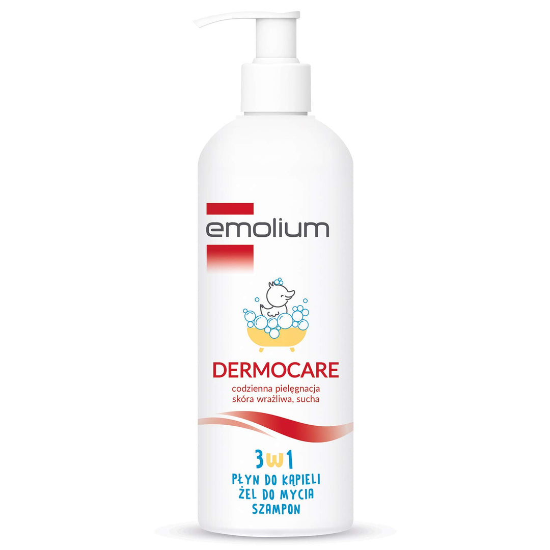 Emolium Dermocare 3in1 - Gluehflüssigkeit, Waschgel, Shampoo - 400ml