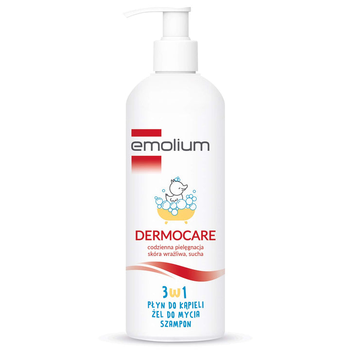 Emolium Dermocare 3in1 - Gluehflüssigkeit, Waschgel, Shampoo - 400ml