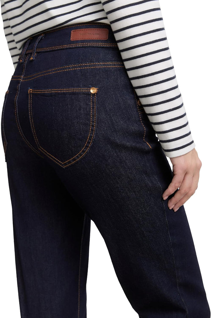 TOM TAILOR Damen Alexa Straight Jeans 25W / 32L 10138 - Rinsed Blue Denim, 25W / 32L 10138 - Rinsed
