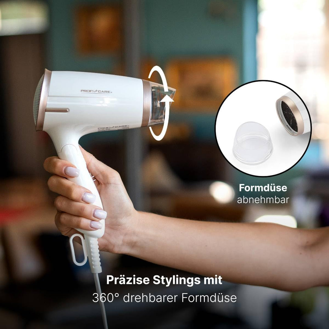 ProfiCare® Haartrockner klappbar | Hair Dryer 1400W | platzsparend mit Klappgriff | kompakter Airsty