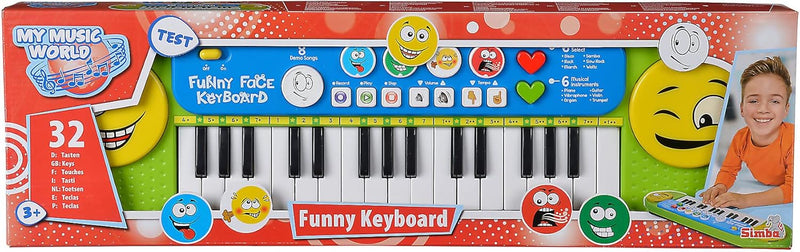 Simba 106834250 - My Music World Funny Keyboard, 32 Tasten, 8 Demos, 6 Rhythmen, 4 lustige Geräusche