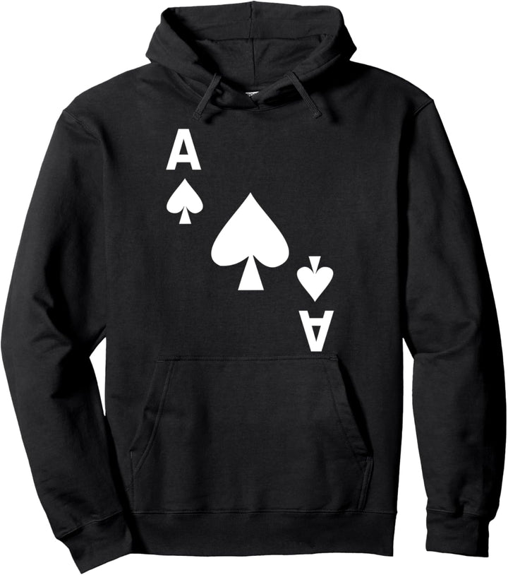 Kartenspiel Karte Pik Ass Karten Poker Fasching Karneval Pullover Hoodie