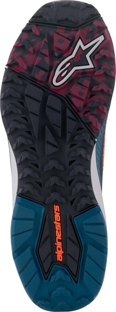 Alpinestars Speedforce XR Motorrad Schuhe, schwarz/blau/türkis, 7 Schwarz Blau Türkis 40 EU, Schwarz