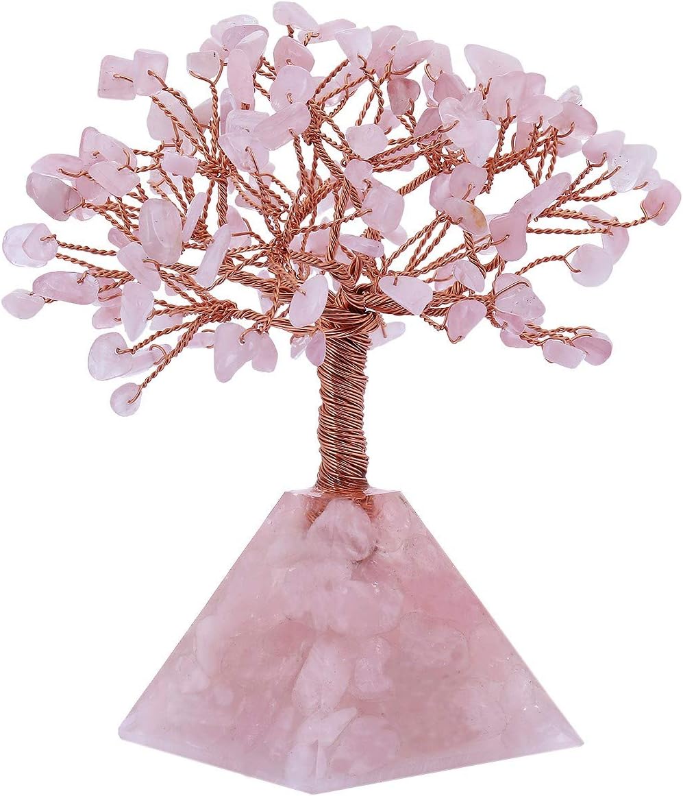 KYEYGWO Geld Baum auf Crystal Base Bonsai Skulptur Figur für Glück Reichtum Gesundheit 5.9"-6.3" hoc