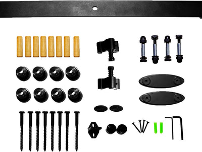 LWZH 10.5FT/320 cm Schiebetürbeschlag Set Barn Door Hardware Kit Laufschienen für Schiebetür Hängesc