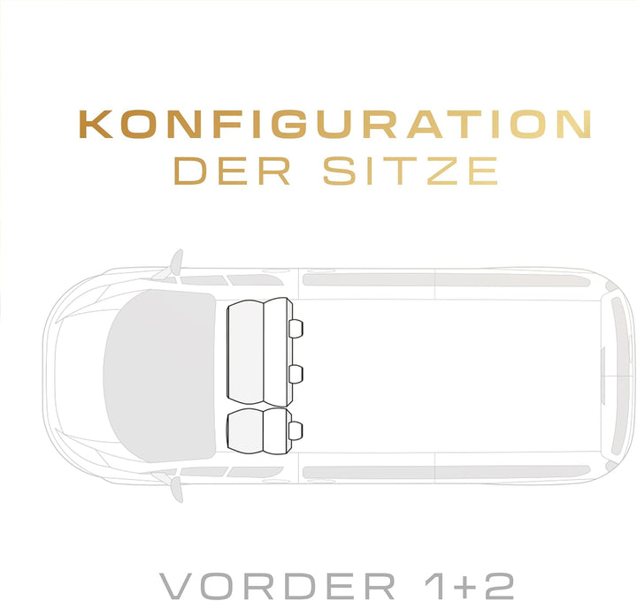 MOTOS Personalisierte sitzbezüge auto für Fiat Ducato III ab 2006 Perfekt angepasste Autositzbezüge