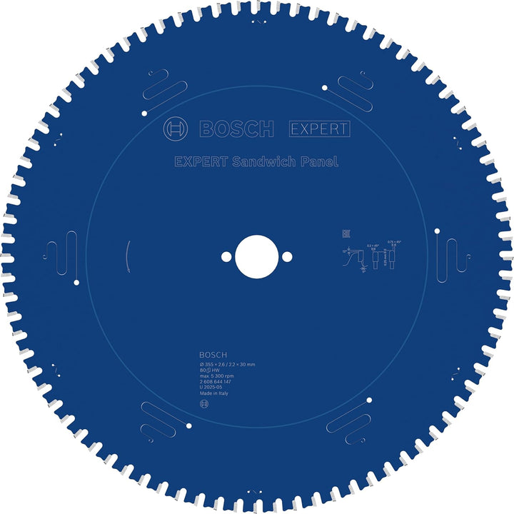 Bosch Professional Kreissägeblatt Expert for Sandwich Panel (355 x 30 x 2,6 mm, 80 Zähne, Zubehör Kr