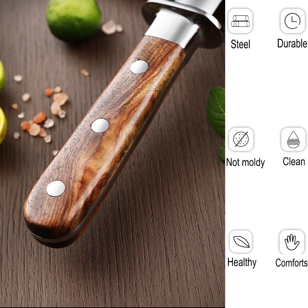 13,7 Zoll Messer Schleifstange, Messer Schleifstange Kohlenstoff Handschärfer Birne Holzgriff & Meta