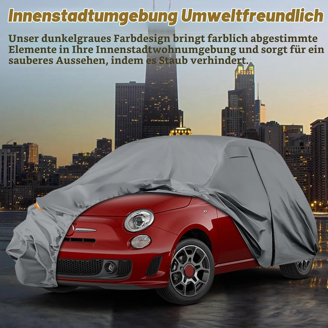 Autoabdeckung Wasserdicht für 2007-2025 FIAT 500 500C 500E Abarth, Vollgarage Autoplane Auto Abdeckp
