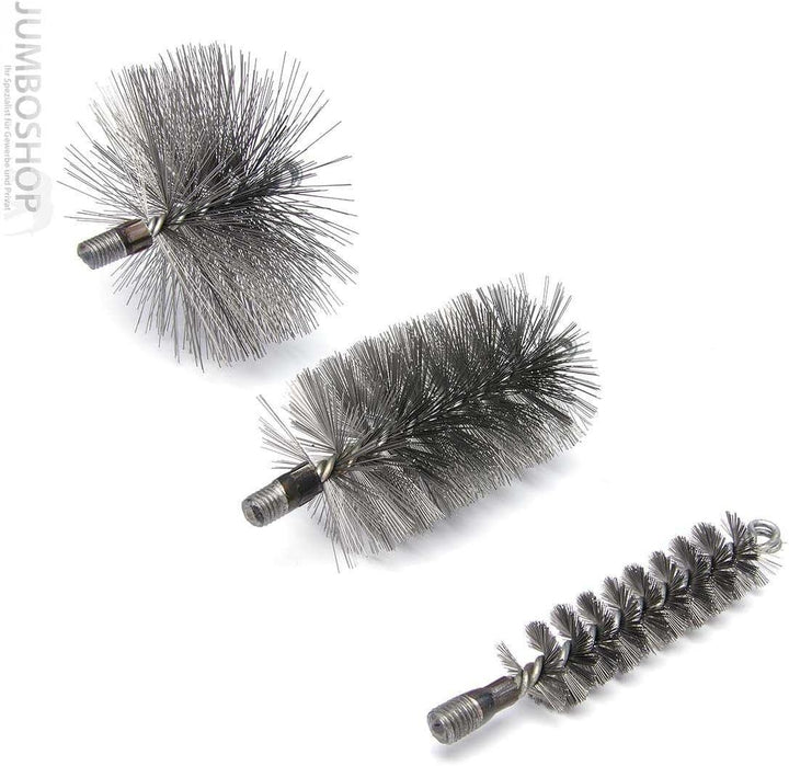 Schubstange Kesselstab FLEXIBEL Holzgriff M12 Länge 120cm + 90 mm Heizkesselbürste Kesselbürsten Ofe