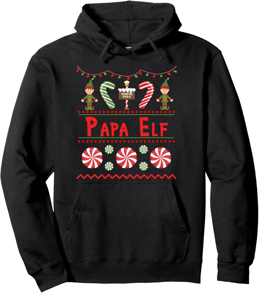 Papa Elf Lustiger Familienweihnachtself Pullover Hoodie