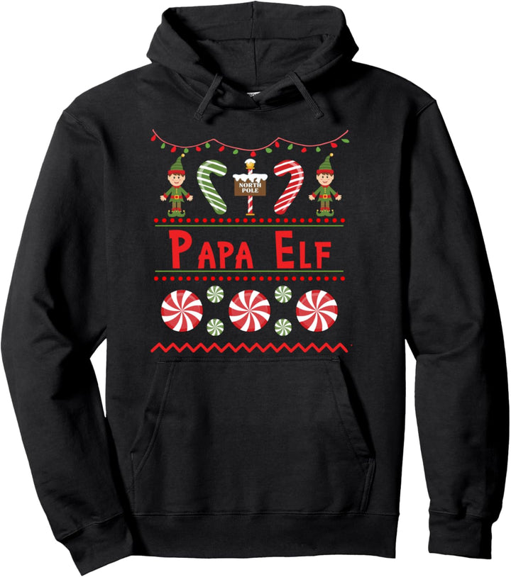 Papa Elf Lustiger Familienweihnachtself Pullover Hoodie