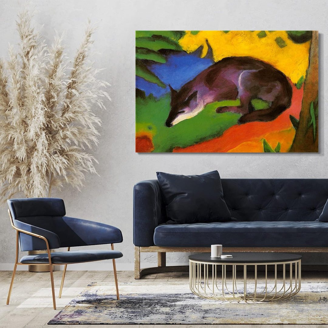 Printed Paintings Leinwand (80x60cm): Franz Marc - Fuchs (1911) 80x60 cm, 80x60 cm