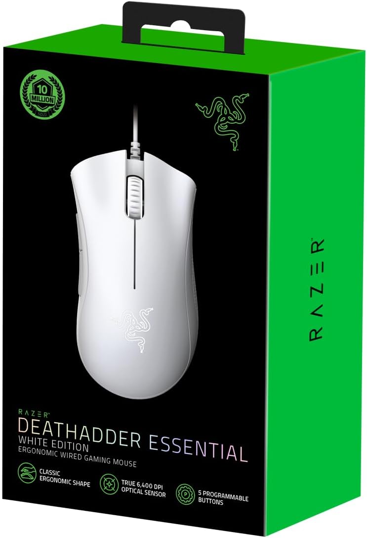 Razer DeathAdder Essential (2021) - Kabelgebundene Gaming-Maus mit Optischem Sensor mit 6400 DPI (5