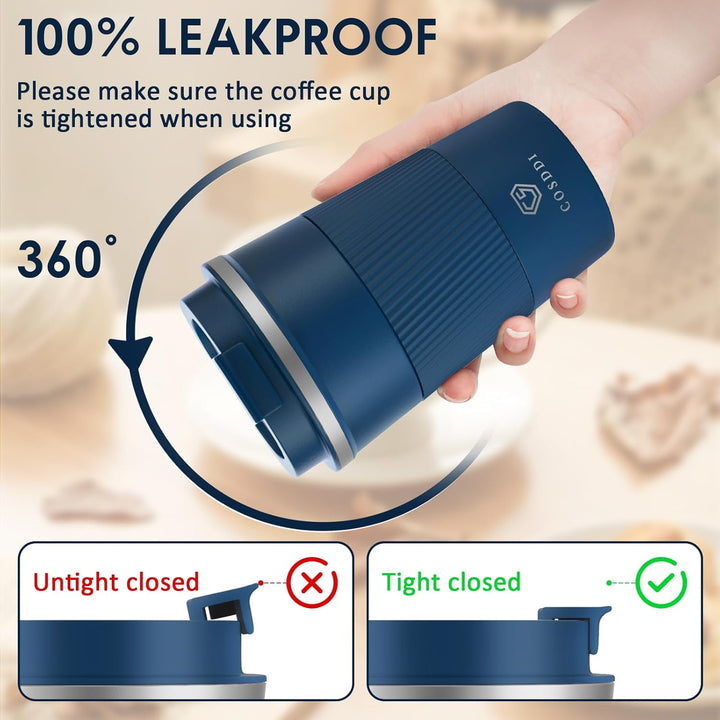 CS COSDDI Thermobecher- Isolierbecher, Edelstahl Travel Mug, 18oz/510ml Vakuum auslaufsicher Reisebe