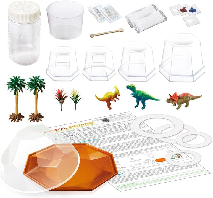 4M Crystal Growing: Kristalle züchten: Dinosaurier Kristall-Terrarium - Experimentierkasten Kinder a