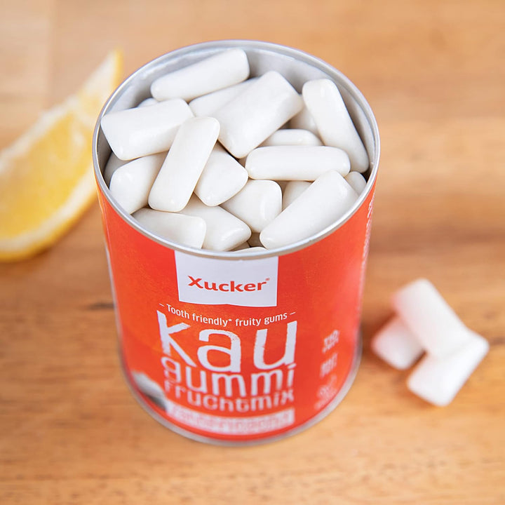 Xucker Zuckerfreie Zahnpflege Kaugummis Fruchtmix - Xylit Kaugummi zuckerfrei mit Frucht-Geschmack I