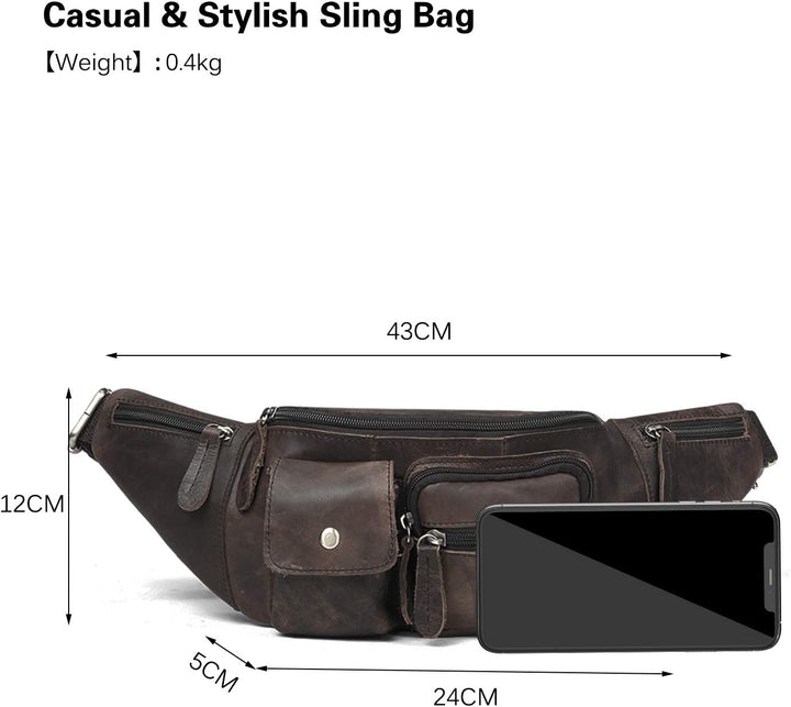 FANDARE Neu Gürteltasche Bauchtasche Brusttasche Herren Sling Bag wasserdichte Geeignet Hüfttasche J