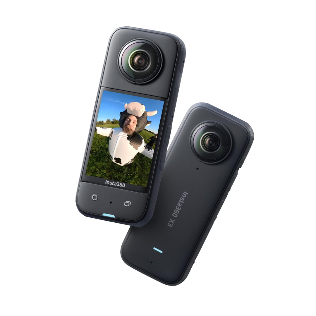 Insta360 X3 - Wasserdichte 360°-Actionkamera mit 1/2"-Sensor, 5,7K 360°, 72MP 360°-Fotos, Stabilisie