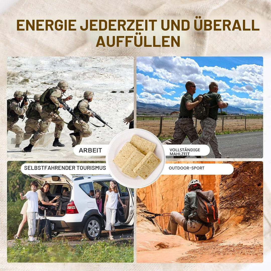 Notfall-Rationsriegel, Erdnussgeschmack, Überlebens-Tabs für Outdoor, Camping, Notfall, Schneesturm,