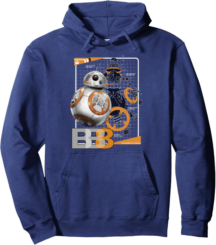 Star Wars Last Jedi BB-8 Astromech Schematic Pullover Hoodie