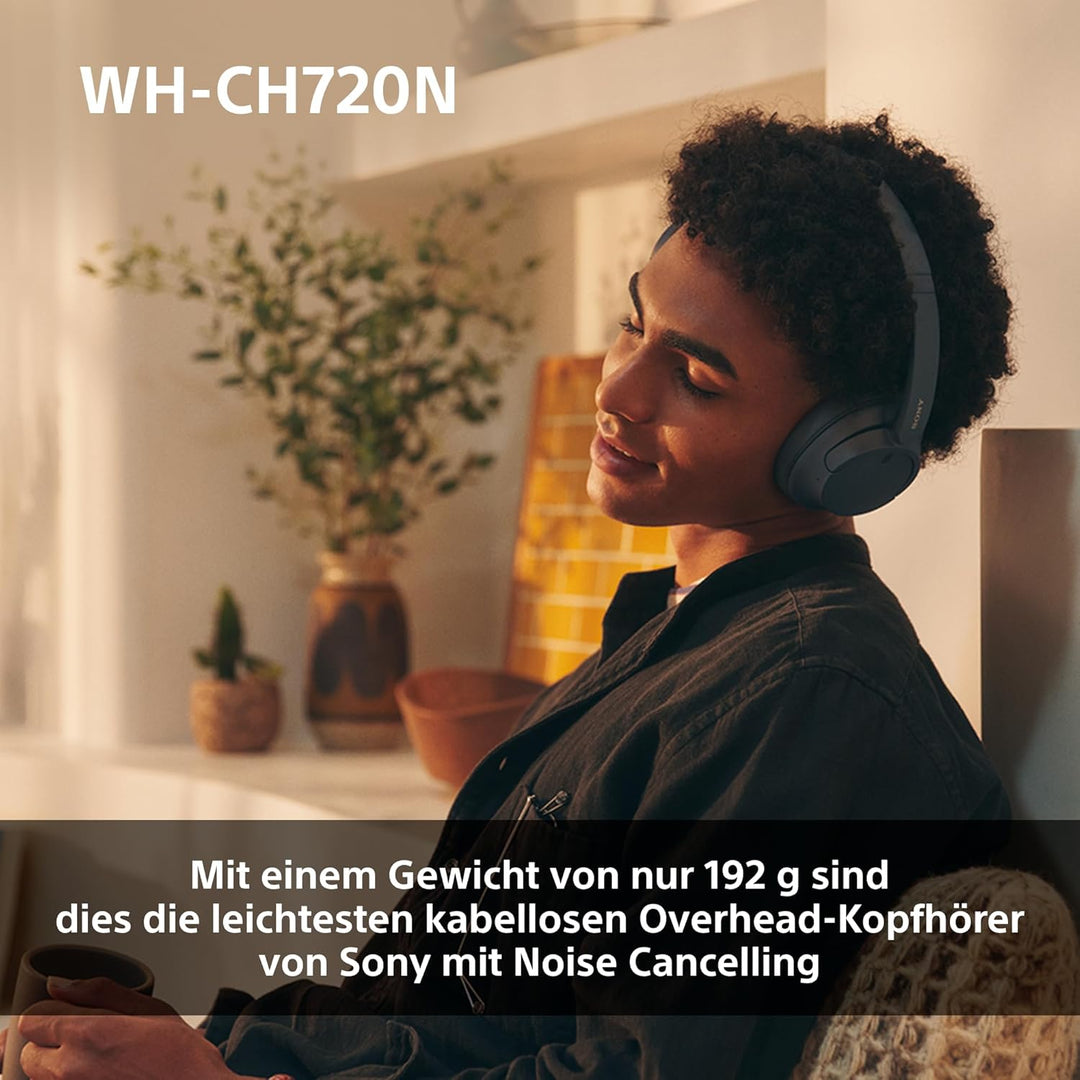 Sony WH-CH720N Kabelloser Bluetooth-Kopfhörer mit Noise Cancelling - bis zu 35 Stunden Akkulaufzeit