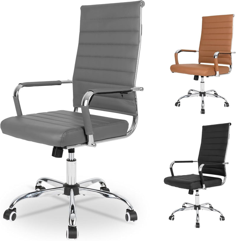 UEV Bürostuhl Ergonomisch Wippfunktion bis 150 kg belastbar Schreibtischstuhl mit Armlehne Drehstuhl