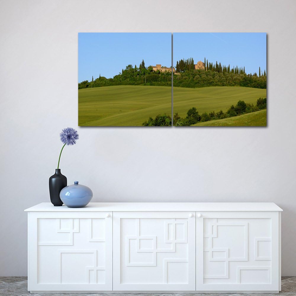 Feeby. Wandbilder - 2 Teile - 180x90 cm - quadratische Form Bilder Kunstdrucke Deko Panel TOSCANA, I