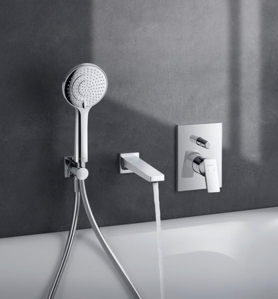 Duravit Universal Duschkopf, Handbrause mit 3 Strahlarten (Rain, IntenseRain, SoftRain), Handbrause
