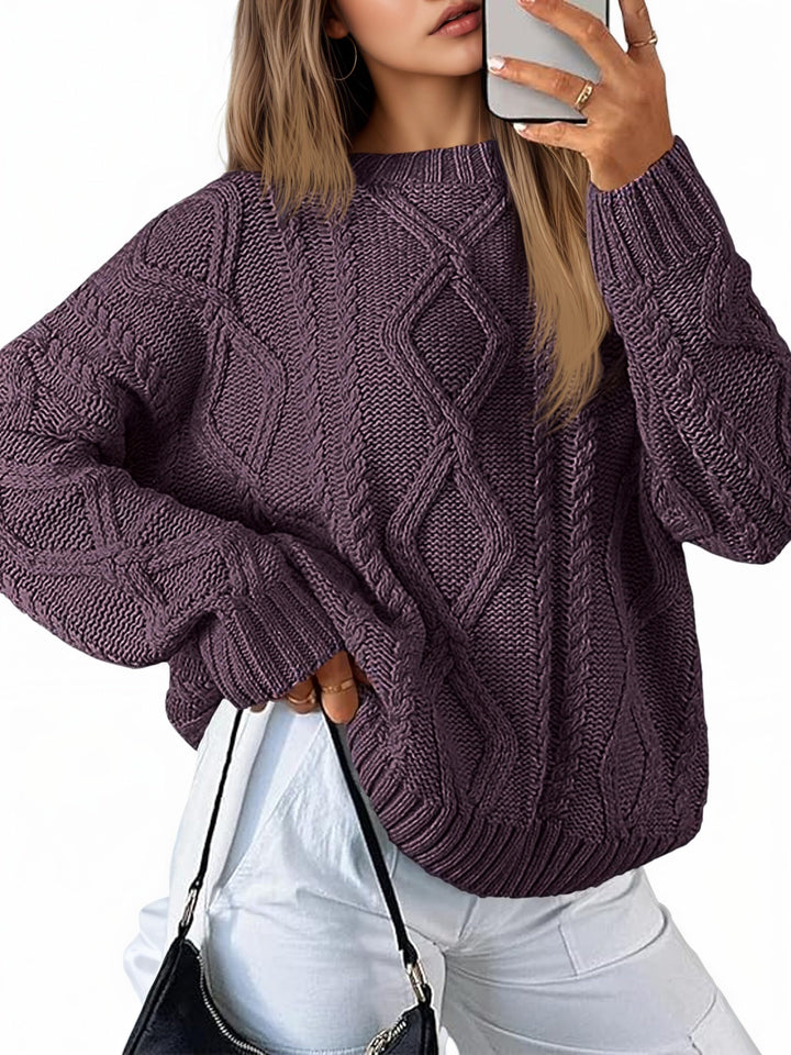 Saodimallsu Damen Pullover Rollkragen Oversized Fledermaus Langarm Sweatshirt Lose Grobstrick Casual
