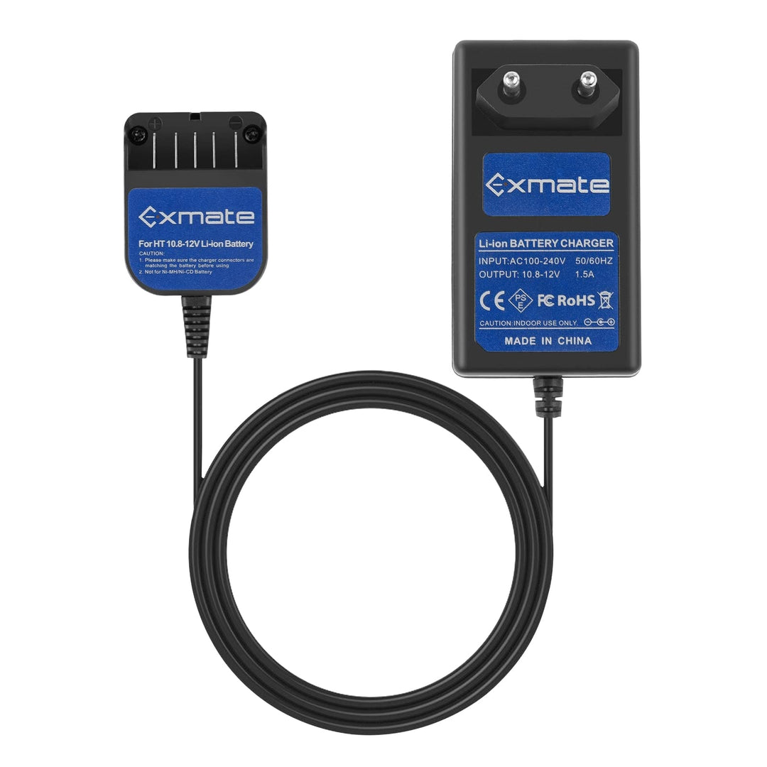 Exmate 10.8V-12V Ladegerät für HITACHI 329369 329370 329371 329389 331065 BCL1015 10.8V-12V Lithium