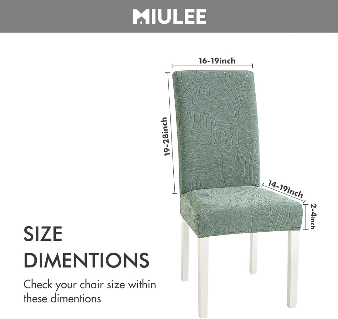 MIULEE Stuhlhussen 4er Set Universal Stretch Stuhlbezug，Abnehmbarer Wasserdichter Elastische Modern