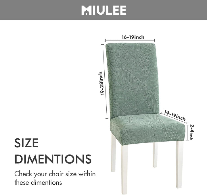 MIULEE Stuhlhussen 4er Set Universal Stretch Stuhlbezug，Abnehmbarer Wasserdichter Elastische Modern